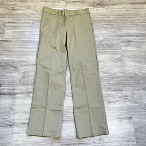 Dickies 874 Original Fit Pants Men's W30 L30 Khaki Workwear Durable